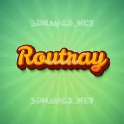routray in Green Rays style - 3D name wallpaper