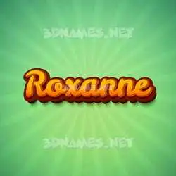 roxanne in Green Rays style - 3D name wallpaper
