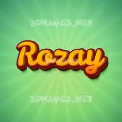 rozay in Green Rays style - 3D name wallpaper