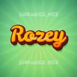 rozey in Green Rays style - 3D name wallpaper