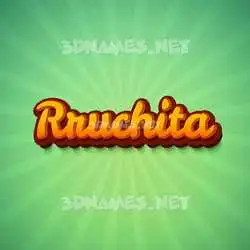 rruchita in Green Rays style - 3D name wallpaper