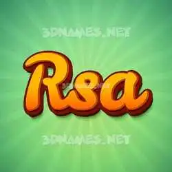rsa in Green Rays style - 3D name wallpaper
