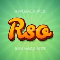 rso in Green Rays style - 3D name wallpaper