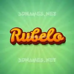 rubelo in Green Rays style - 3D name wallpaper
