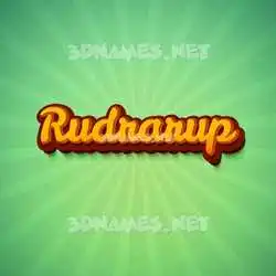 rudrarup in Green Rays style - 3D name wallpaper