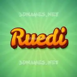 ruedi in Green Rays style - 3D name wallpaper