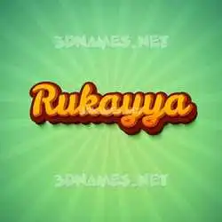 rukayya in Green Rays style - 3D name wallpaper