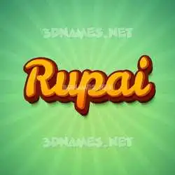 rupai in Green Rays style - 3D name wallpaper