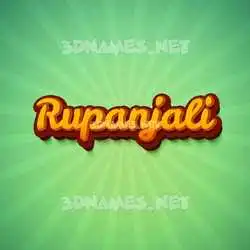 rupanjali in Green Rays style - 3D name wallpaper
