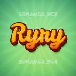 ryry in Green Rays style - 3D name wallpaper