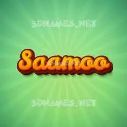saamoo in Green Rays style - 3D name wallpaper