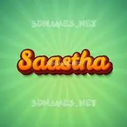 saastha in Green Rays style - 3D name wallpaper