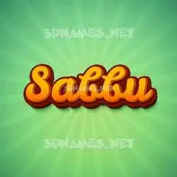 sabbu in Green Rays style - 3D name wallpaper