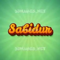 sabidur in Green Rays style - 3D name wallpaper