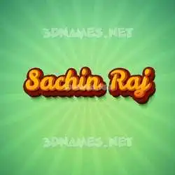 sachin raj in Green Rays style - 3D name wallpaper