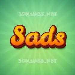 sads in Green Rays style - 3D name wallpaper