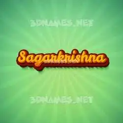 sagarkrishna in Green Rays style - 3D name wallpaper