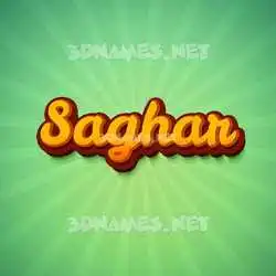 saghar in Green Rays style - 3D name wallpaper