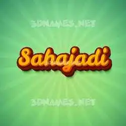 sahajadi in Green Rays style - 3D name wallpaper