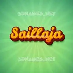 saillaja in Green Rays style - 3D name wallpaper