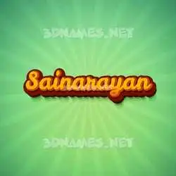 sainarayan in Green Rays style - 3D name wallpaper