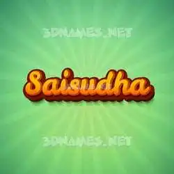 saisudha in Green Rays style - 3D name wallpaper