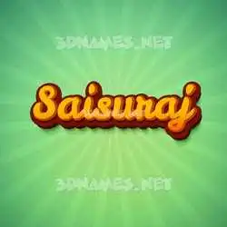 saisuraj in Green Rays style - 3D name wallpaper