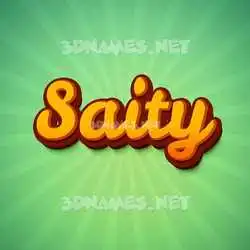 saity in Green Rays style - 3D name wallpaper