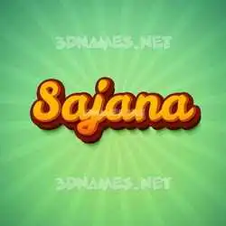 sajana in Green Rays style - 3D name wallpaper