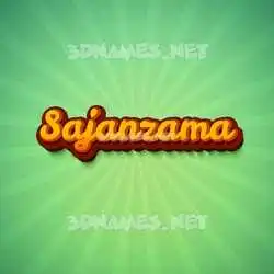 sajanzama in Green Rays style - 3D name wallpaper