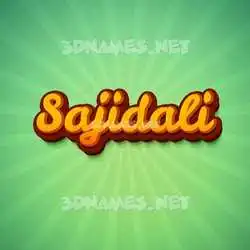 sajidali in Green Rays style - 3D name wallpaper