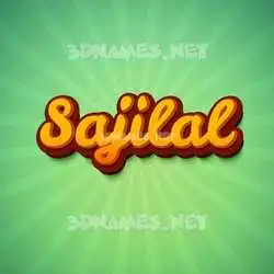 sajilal in Green Rays style - 3D name wallpaper