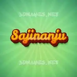 sajinanju in Green Rays style - 3D name wallpaper