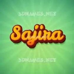 sajira in Green Rays style - 3D name wallpaper