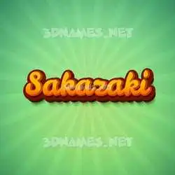 sakazaki in Green Rays style - 3D name wallpaper