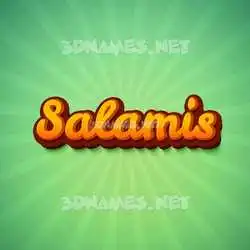 salamis in Green Rays style - 3D name wallpaper