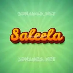 saleela in Green Rays style - 3D name wallpaper