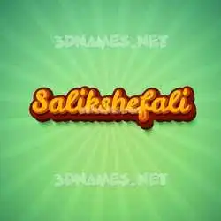 salikshefali in Green Rays style - 3D name wallpaper
