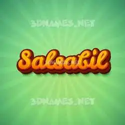 salsabil in Green Rays style - 3D name wallpaper