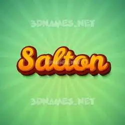 salton in Green Rays style - 3D name wallpaper