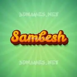 sambesh in Green Rays style - 3D name wallpaper