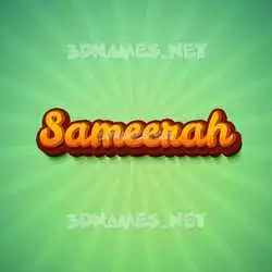 sameerah in Green Rays style - 3D name wallpaper