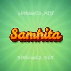 samhita in Green Rays style - 3D name wallpaper
