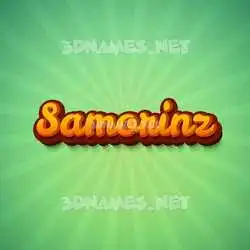 samorinz in Green Rays style - 3D name wallpaper