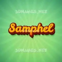 samphel in Green Rays style - 3D name wallpaper