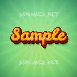 sample in Green Rays style - 3D name wallpaper