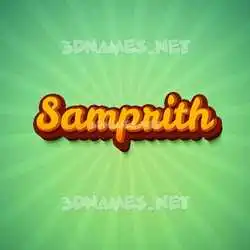 samprith in Green Rays style - 3D name wallpaper