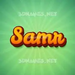 samr in Green Rays style - 3D name wallpaper