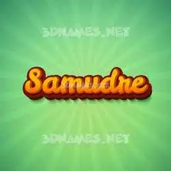 samudre in Green Rays style - 3D name wallpaper