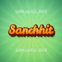 sanchhit in Green Rays style - 3D name wallpaper
